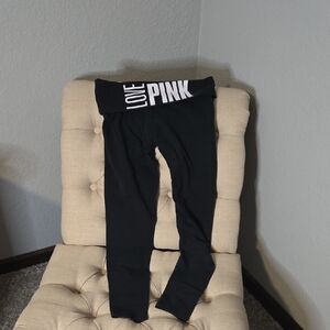 PINK Victoria's Secret Black Leggings Slim Fit Stretch